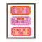 Stupell Industries Fun Party Phrase Tickets Framed Floater Canvas Wall Art Design by Elizabeth Medley